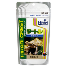 Hikari 高夠力 烏龜飼料 浮水性 52g, 含鈣質/蛋白質/礦物質及綜合維他命, 三種顏色顆粒混合, 1包
