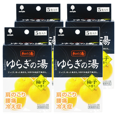 novopin 和的湯 入浴劑 Set 柚子香味 5包入, 125g, 4盒