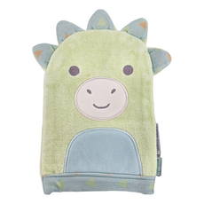 Stephen Joseph 綠色恐龍造型 100%棉 沐浴手套, 恐龍, 1個