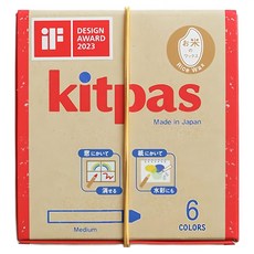 kitpas 兒童環保浴室水彩米蠟筆 日本製 6色 6支組 無毒可水洗, 1盒