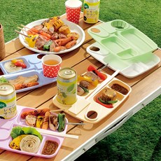 單手彩色餐盤 5入組, 1組