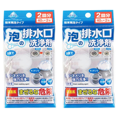 不動化學 排水口泡沫清潔劑 廚房浴室清潔消臭, 80g, 2袋