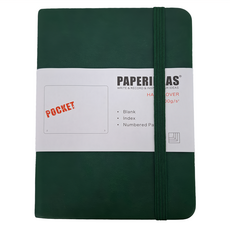 PAPERIDEAS 空白筆記本, 口袋型, 索引, 編號頁面, 聖誕綠, 1本