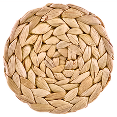 creativeTops 天然編織杯墊 Set 防燙保護桌面的杯墊, 4個, 9.8 x 1.2cm, 1組, 天然