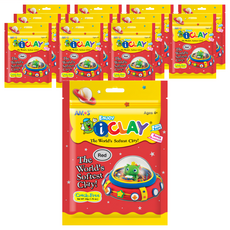 AMOS 阿摩司 袋裝超輕黏土 紅色 適用年齡三歲以上, 50g, 12個