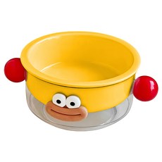 毛皇上 香腸嘴陶瓷碗, 1個, 黃色