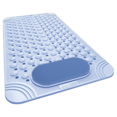 浴室廁所環保無毒淋浴去角質大吸盤防滑墊 TPE材質 強力吸盤, 70 x 36cm, 藍色, 1個