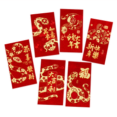 bebehome 新年金蔥磨砂創意紅包袋 A K款 恭喜發財, 6個