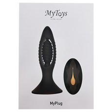 MyToys MyPlug 前列腺 肛塞 震動按摩器 帶強力吸盤 IPX6級防水, 黑色, 1個