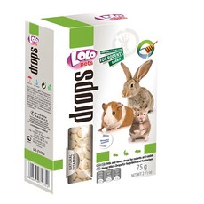 LOLO pets 優格維他命球，蜂蜜牛奶口味，75g，寵物鼠兔零食, 1個