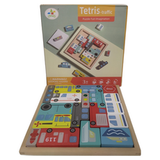 俄羅斯方塊拼圖 立體拼圖 木製玩具, 1個, 18片