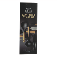 SADOMAIN 仙德曼 露營餐廚9件組, 黑色, 1組
