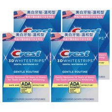 Crest 3D White 美白牙貼 溫和型, 120g, 4盒