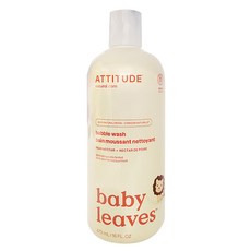 ATTITUDE 艾特優 嬰幼兒泡泡浴 梨花蜜 473mL, 1瓶
