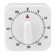 AHOYE 機械式料理計時器 精準掌握烹飪時間 節能環保, 1個, 白色