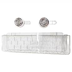 apex Innovation 波紋吸盤直排置物架 - 透明, 1個, 392 x 123.4 x 109.7mm