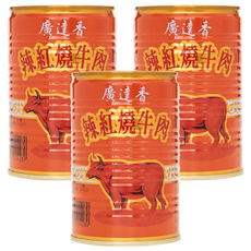 廣達香 辣紅燒牛肉, 440g, 3罐