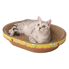 橢圓碗型貓抓板貓窩, 56*40*15cm, 473g, 單色, 1個, 大號
