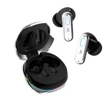 foxxray 狐鐳 星艙ANC低延遲真無線藍牙耳機 FXR-HAW-15, 黑色 + 銀色