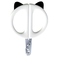 Mamy Pets 寵情 寵物專用指甲剪 輕量化 安全舒適 適用於貓咪與小型犬, 熊貓基本款 黑色 + 白色, 1支