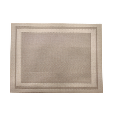 隔熱80度防滑西餐墊 杯墊 A款 材質: 70%PVC+30%滌綸, 45 x 30cm, 米黃色, 1個