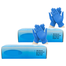 YU CHU LIN 御廚靈 NBR 耐用薄手套100入 食品級專業等級 無粉加工, 藍色, L(24 x 10cm), 2盒