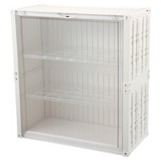 FAmILyLIFE 生活 貨櫃3層磁吸門展示盒 A-484-W 白色, 1個