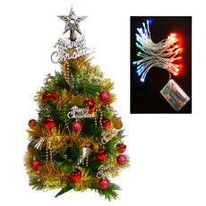 耶誕特級聖誕樹 溫暖冬季耶誕氣氛 適合擺放在家裡房間或是櫃子上, 60cm, 綠色松針葉, 1組