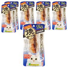 INABA CIAO 啾嚕 燒鰹魚條 高齡貓用, 海鮮干貝, 30g, 6包