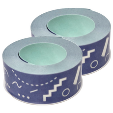 KING JIM TEPRA LITE 熱感式標籤薄膜自黏膠帶 POKETO, 經濟實惠, 多樣圖案選擇, 抽象幾何, 2捲