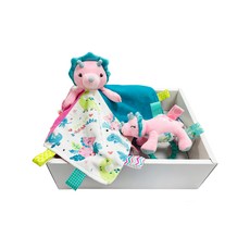 Mary Meyer 蜜兒 跳跳角角龍經典禮盒 Set, 安全柔軟布料, 探索標籤, 可安心磨牙啃咬, 跳跳角角龍, 1盒