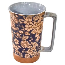 Minoya 美濃燒 春繁花大馬克杯-日本製 12cm寬 13cm高 350mL容量, 春繁花 多色, 1個