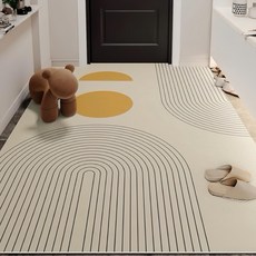 Arbor Home 喬木居家 防滑PVC皮革地墊, 淺花芯 米色, 1個