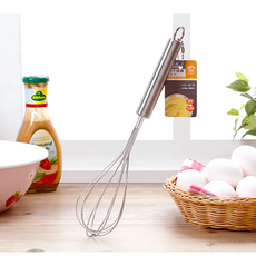 HIKARI 日光生活 304不銹鋼打蛋器, 1支, 銀色, 輕鬆攪拌食材