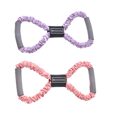 MICHAEL FITNESS 麥克健身 布套八字拉力器 Set 2 淺粉 15磅 淺紫 10磅, 淺粉 + 淺紫, 1組