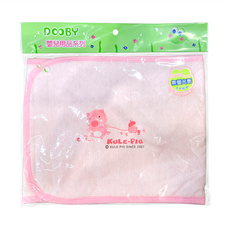 DOOBY 大眼蛙 印花小肚圍, 100%純棉, 20x61cm, 0-3歲嬰幼兒適用, 藍色/粉色 顏色隨機