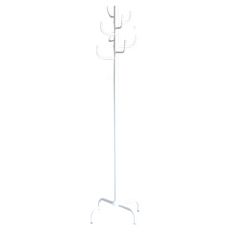 AMOS 十字底仙人掌衣帽架 鋼管烤漆 管壁支架, 白色