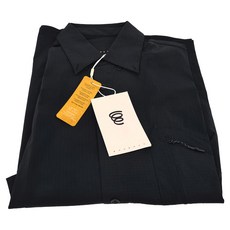 BOHRHOO 吸濕速乾功能襯衫 96.3% 錦綸 3.7% 氨綸, M, 黑