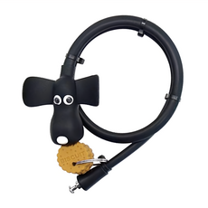宇宙13號 可愛小狗單車鎖 黑色 時尚 趣味造型, 1個