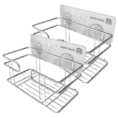 家而適 洗衣粉洗衣機放置架 鐵線鍍鉻材質 台灣製造, 混合色, 2個
