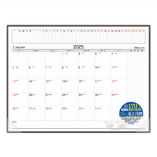 SEASON Paper&Gift 四季紙品禮品 2025年超值四開桌曆 附墊 YM2504D 51.4 x 38.6cm, 褐色, 12張