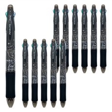 PENROTE 筆樂 露咖貓5in1機能筆, 黑色, 12支