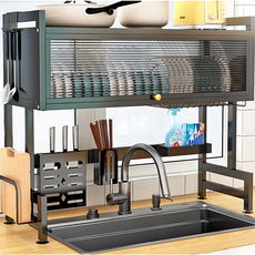 BM109 防塵水槽瀝水架, 黑色 95cm, 3層, 1個