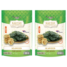 KAO TAN 可天 泰式米餅 海苔 泰國原裝進口 米製酥脆, 80g, 2包