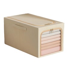 小麥購物 牛津布衣物收納箱 C464, 1個, 卡其色