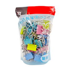 SDI 手牌 彩色長尾夾 量販包 0244VP, 32mm, 36個, 1包