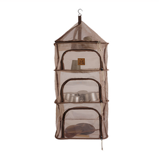 KZM OUTDOOR 方形餐櫥籃, 4層, 可可色, 1個