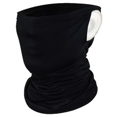 AREX SPORT 抗曬涼感冰絲運動頭巾面罩 2way多功能設計 掛耳式防滑 夏季防曬必備, 深夜黑, 均碼(41 x 25cm), 1件