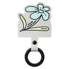 bitplay 掛繩通用墊片 春日花, 春日花 白色 + 黑色 + 藍色, 1個