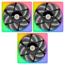 TOUGHFAN 14 RGB 高風壓靜音風扇 轉速高達2000 RPM 低噪音設計 僅21.2dB-A 全鋼金屬殼罩, CL-F136-PL14SW-A, 黑色, 3個